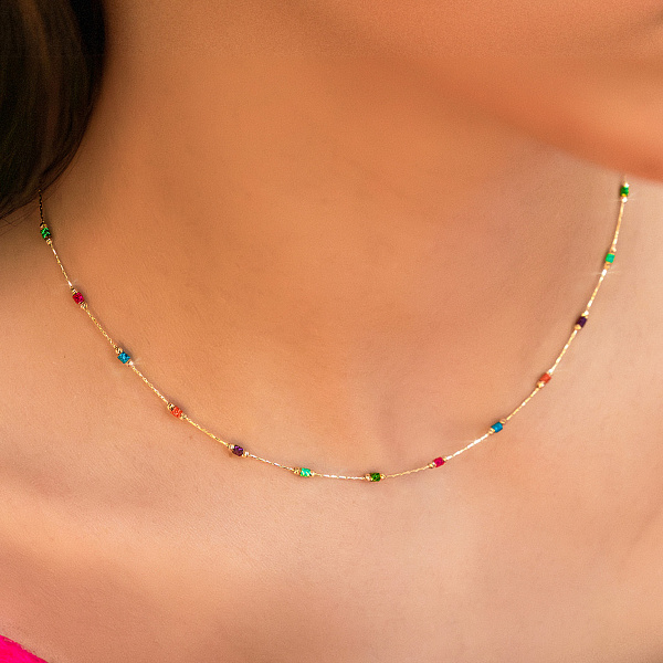 Колье Francelli из желтого золота (арт. 352422жцв) – изображение 7