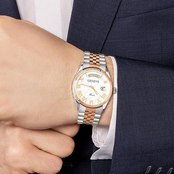 Часы из белого и красного золота (арт. 260176бкп) – изображение 3