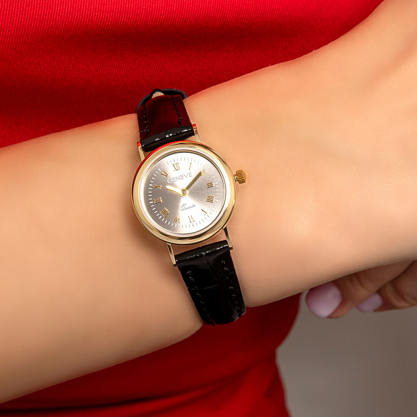 Золотий кварцовий годинник (арт. 260235жсрч) – зображення 3