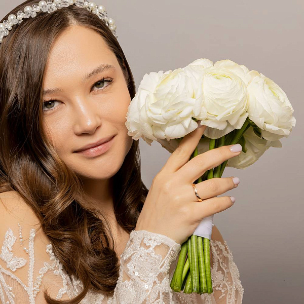 Обручка Європейка з червоного золота з діамантом (арт. К239207) – зображення 8