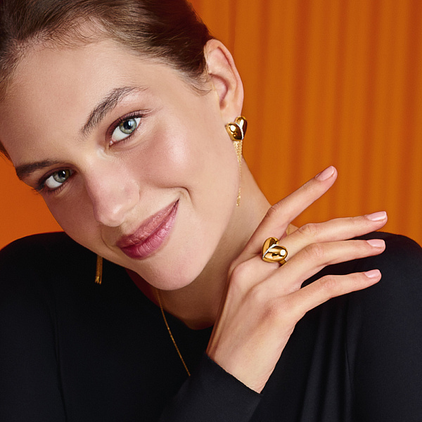 Золоті сережки Francelli Сердечка з діамантами (арт. С111382010ж) – зображення 6