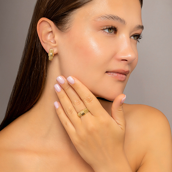 Серьги из желтого золота (арт. 1092024ж) – изображение 4