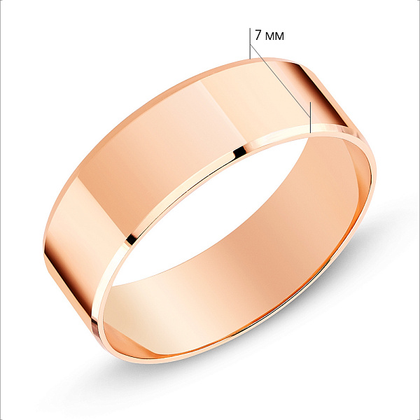 Обручка «Американка» з червоного золота (арт. 238039) – зображення 5