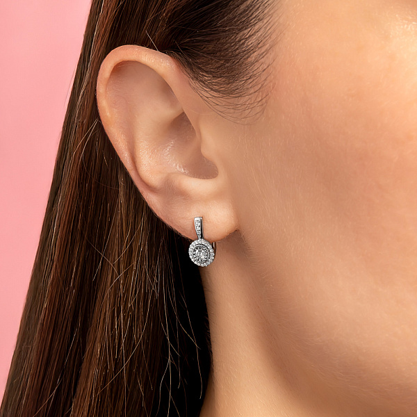 Золотые серьги с бриллиантами (арт. С011244030б) – изображение 2