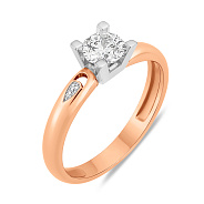 Фото Золотое кольцо с фианитами (арт. 141016)