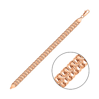 Фото Золотий ланцюговий браслет плетіння Бісмарк (арт. цр540191Д)