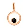 Золотая подвеска Лýна с эмалью (арт. 440662ч) – изображение 1