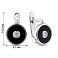 Серьги с фианитом и ониксом (арт. 7502/10082о) – изображение 2