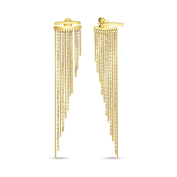 Длинные золотые серьги Francelli (арт. 1092047ж) – изображение 1