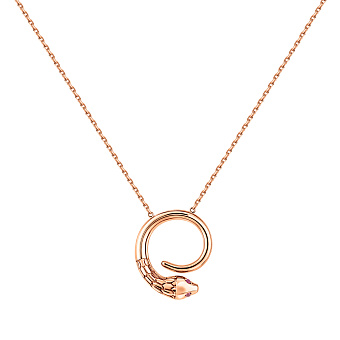 Фото Колье из красного золота с фианитами (арт. 361450к)