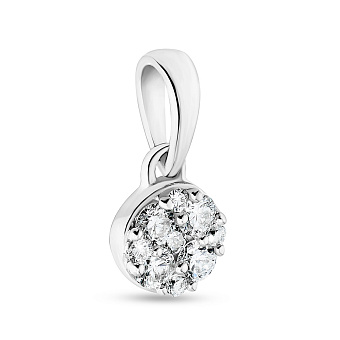 Підвіска з білого золота з діамантами (арт. П341253010б)