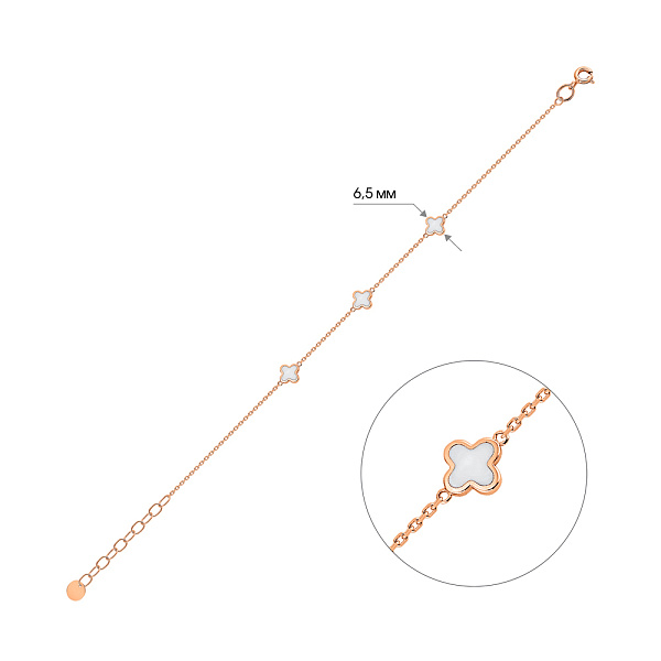 Золотой браслет с эмалью (арт. 341211еп) – изображение 3