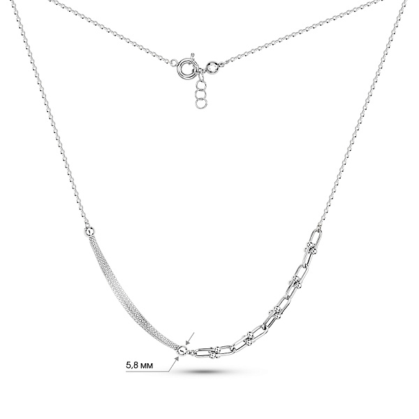 Кольє з білого золота (арт. 352894б) – зображення 5