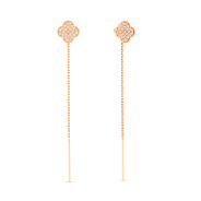 Золоті сережки-протяжки з фіанітами (арт. 1101185)