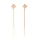 Золоті сережки-протяжки з фіанітами (арт. 1101185) – зображення 1