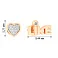 Золотые серьги пусеты «Like» с фианитами (арт. 110649) – изображение 2