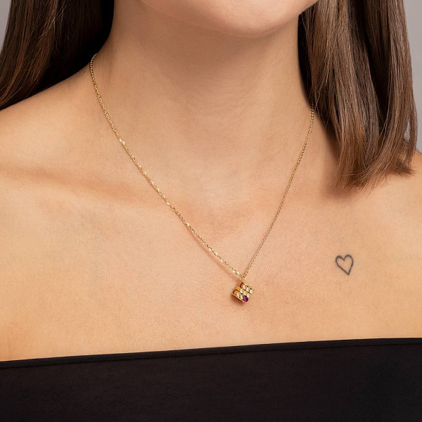 Золотое колье Francelli (арт. 352876жфмлн) – изображение 3