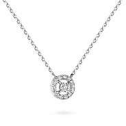 Золоте кольє в білому кольорі металу з діамантами (арт. Ц341124010б)