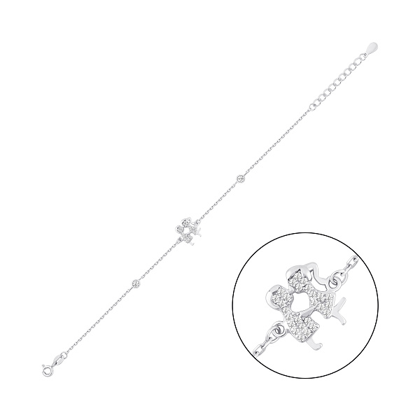 Серебряный браслет с фианитами (арт. 7509/5236) – изображение 1