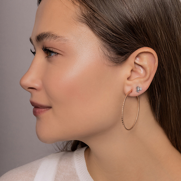 Серьги-кольца из красного золота (арт. 122031/45) – изображение 4