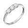 Серебряное кольцо с фианитами (арт. 7501/1511К) – изображение 1