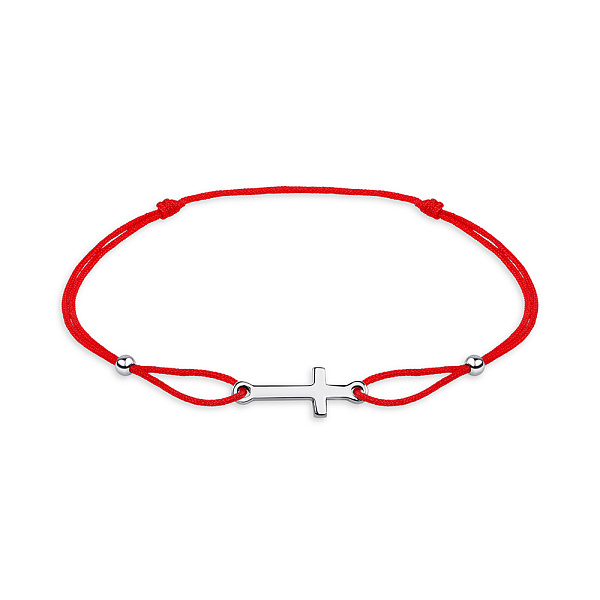 Браслет на червоній шовковій нитці Хрест (арт. 7309/3816) – зображення 1