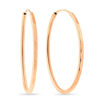 Серьги-кольца из красного золота (арт. 121902/40)