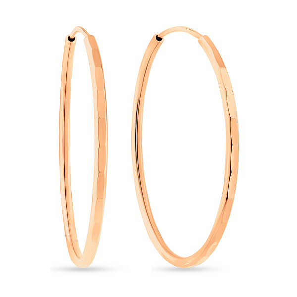 Серьги-кольца из красного золота (арт. 121902/40) – изображение 1