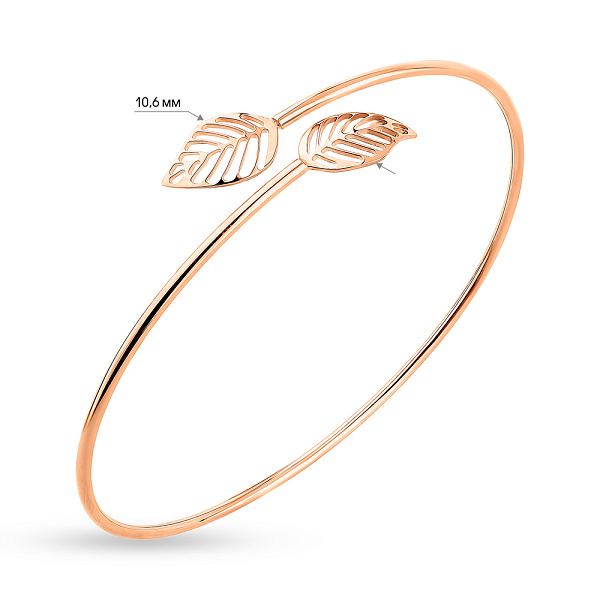 Золотой браслет Листики (арт. 326553) – изображение 4