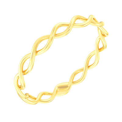 Тонкое переплетенное кольцо из золота  (арт. 140945ж)