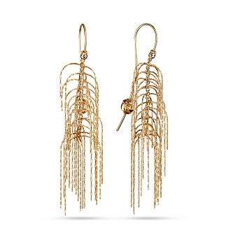 Золотые серьги Francelli с подвесками (арт. 105686ж)