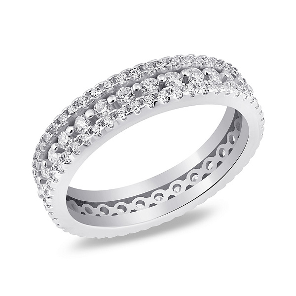 Серебряное кольцо с дорожкой из фианитов (арт. 7501/8024) – изображение 1
