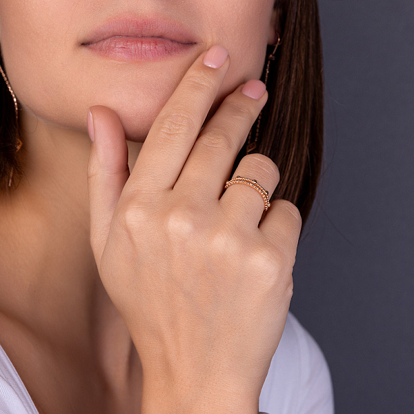 Золотое кольцо без камней (арт. 155806) – изображение 2