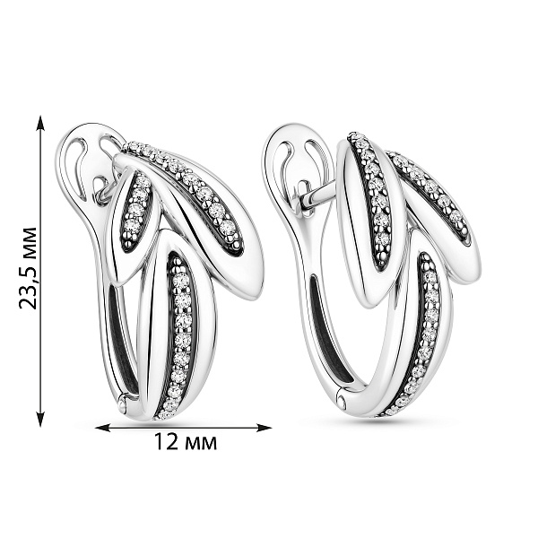 Серебряные серьги с фианитами (арт. 7902/2210) – изображение 2