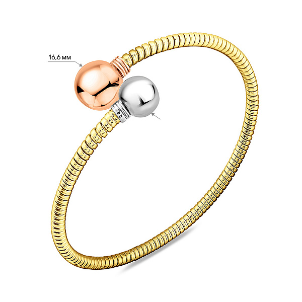 Браслет з комбінованого золота (арт. 323076жкб) – зображення 4