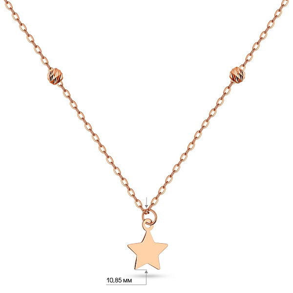 Колье Звезда из красного золота (арт. 352176а) – изображение 4