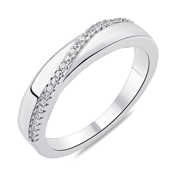 Серебряное кольцо с дорожкой из фианитов (арт. 7501/6928) – изображение 1