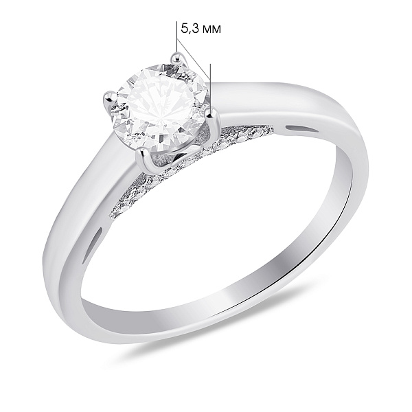 Серебряное кольцо с фианитами (арт. 7501/7047) – изображение 2