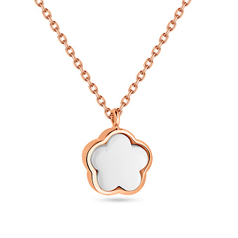 Золотое колье с перламутром (арт. 352185п)