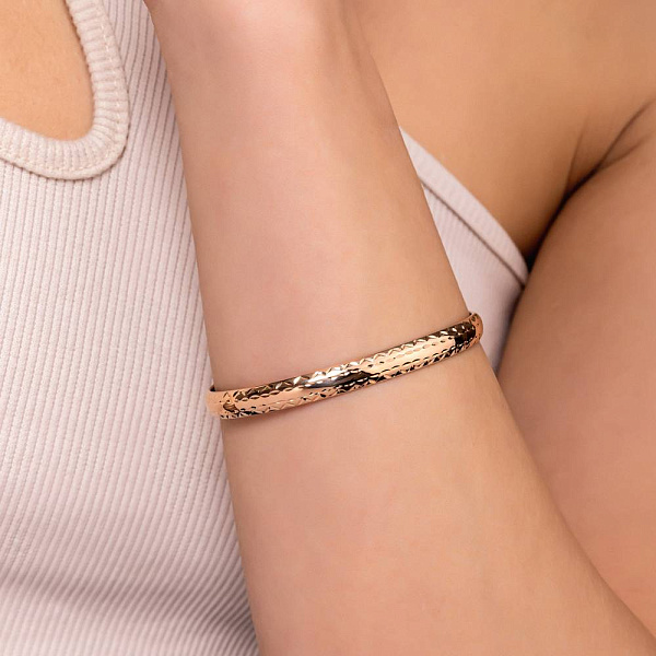 Золотий браслет з алмазною гранню (арт. 340604) – зображення 2