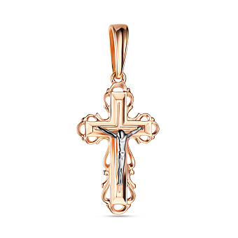 Фото Золотой нательный крестик "Распятие" (арт. 501333)