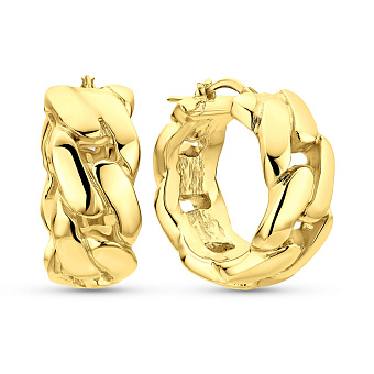 Фото Золотые сережки-кольца Francelli в желтом цвете металла (арт. 109747/25ж)