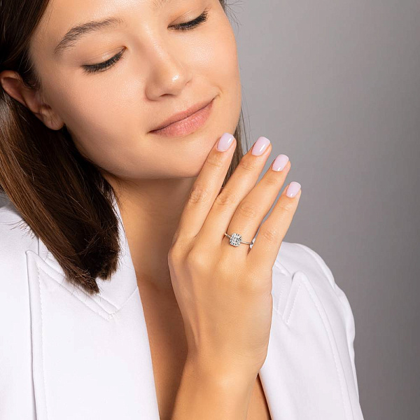 Золота каблучка з діамантами (арт. К341399010б) – зображення 3