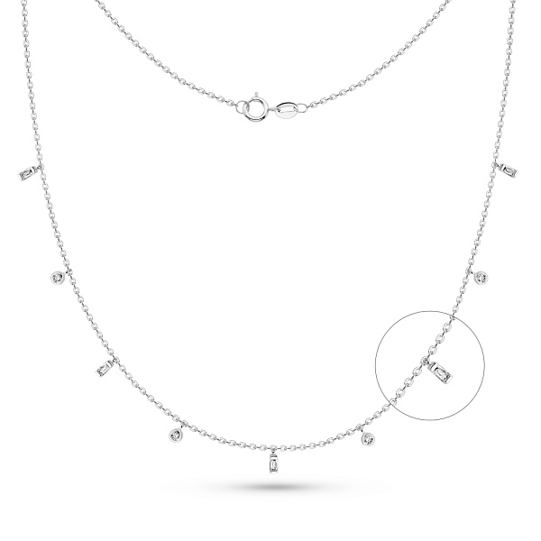 Золотое колье с бриллиантами (арт. Ц341549010б) – изображение 1