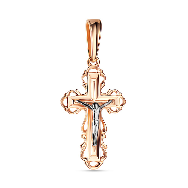 Золотой нательный крестик "Распятие" (арт. 501333) – изображение 1