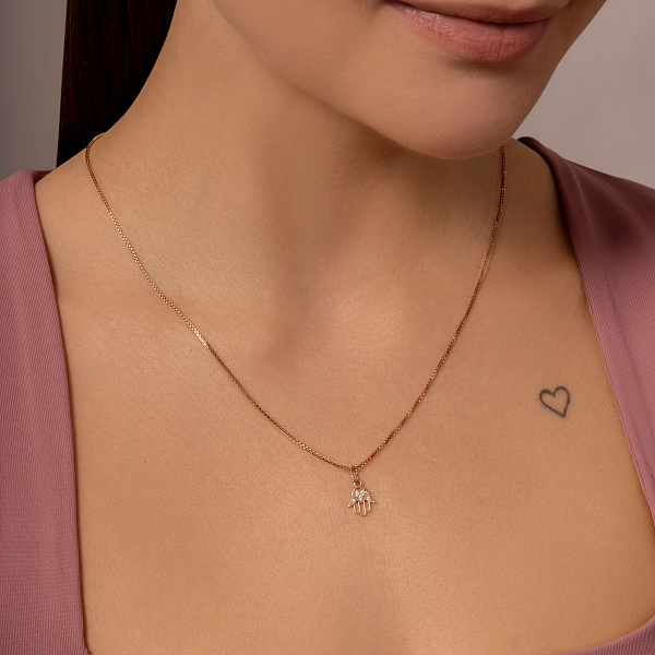 Подвес Хамса из красного золота (арт. 440708) – изображение 2