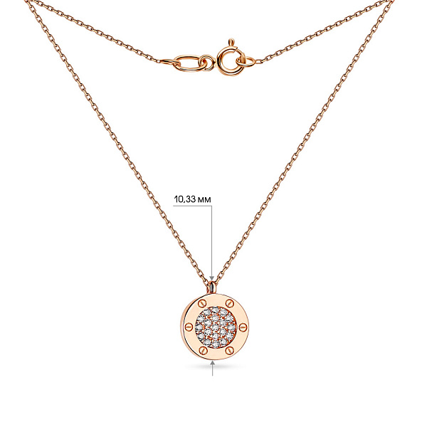 Кольє з золота з білими фіанітами (арт. 351569) – зображення 3