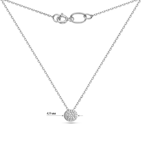 Кольє з білого золота з діамантами (арт. Ц011284005б) – зображення 3