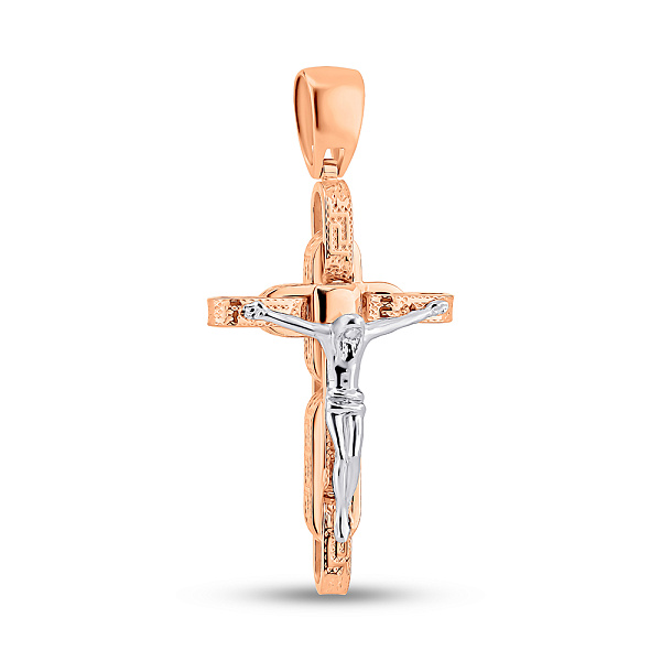 Золотой нательный крестик с распятием (арт. 500706) – изображение 1