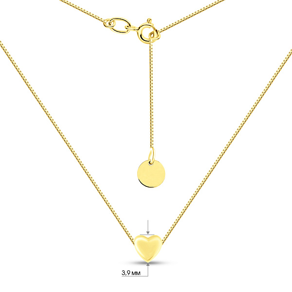Золотое колье Сердечко (арт. 360157/2ж) – изображение 6